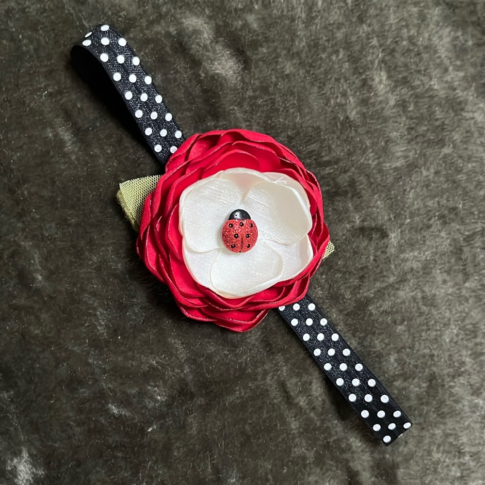 NWOT Ladybug Headband 12m+